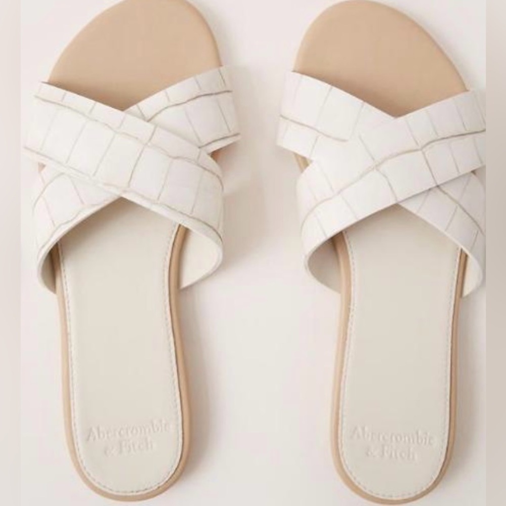 Abercrombie & Fitch Cross Strap Slides